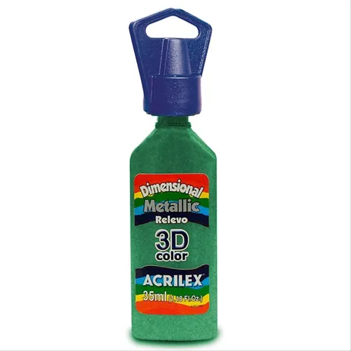 Dimensional Metálica - 35ml - Verde - 557 - Acrilex