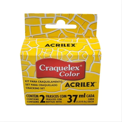 Craquelex Color - 37ml - Amarelo Transparente - 854 - Acrilex