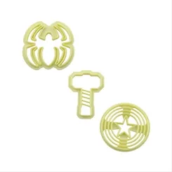 Cortador - Kit Heróis - Cód. 1 - 3 Peças - Bluestar