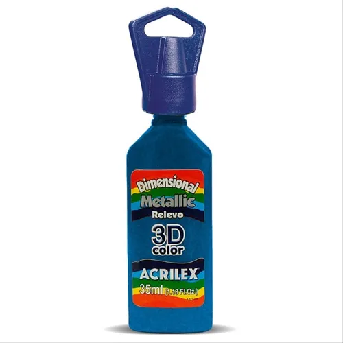 Dimensional Metálica - 35ml - Azul - 559 - Acrilex