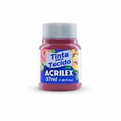 Tinta Tecido Fosca - 37ml - Vermelho Queimado - 588 - Acrilex