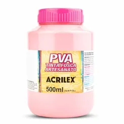 Tinta Plástica PVA - 500ml - Rosa Chá - 567 - Acrilex