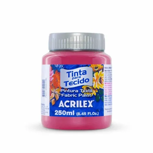 Tinta Tecido Fosca - 250ml - Rosa Escuro - 542 - Acrilex