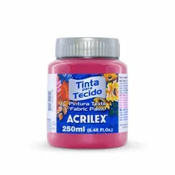 Tinta Tecido Fosca - 250ml - Rosa Escuro - 542 - Acrilex