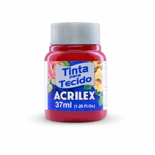 Tinta Tecido Fosca - 37ml - Vermelho Escarlate - 508 - Acrilex