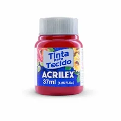 Tinta Tecido Fosca - 37ml - Vermelho Escarlate - 508 - Acrilex