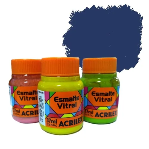 Esmalte Vitral - 37ml - Azul Cobalto - 502 - Acrilex