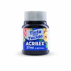 Tinta Tecido Fosca - 37ml - Preto - 520 - Acrilex