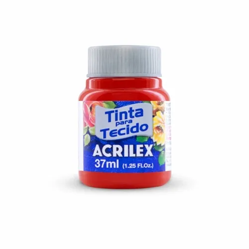 Tinta Tecido Fosca - 37ml - Vermelho Tomate - 583 - Acrilex