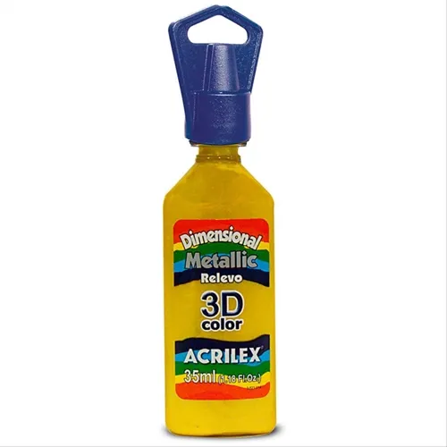 Dimensional Metálica - 35ml - Amarelo - 553 - Acrilex