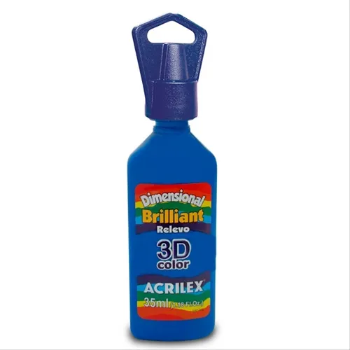 Dimensional Brilhante - 35ml - Azul Turquesa - 501 - Acrilex