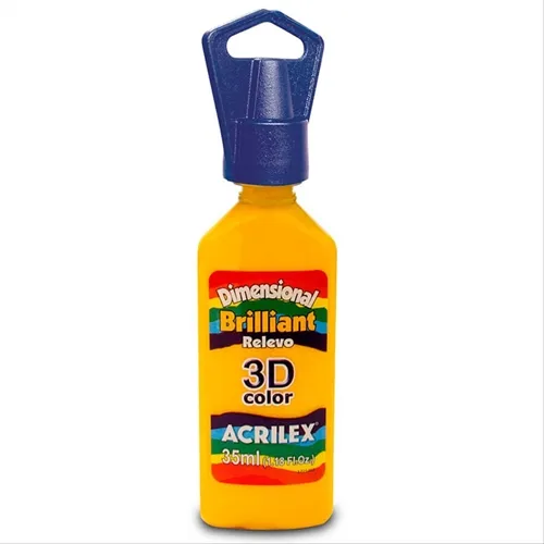 Dimensional Brilhante - 35ml - Amarelo Ouro - 505 - Acrilex