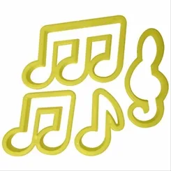 Cortador - Notas Musicais - 4 Peças  - Bluestar