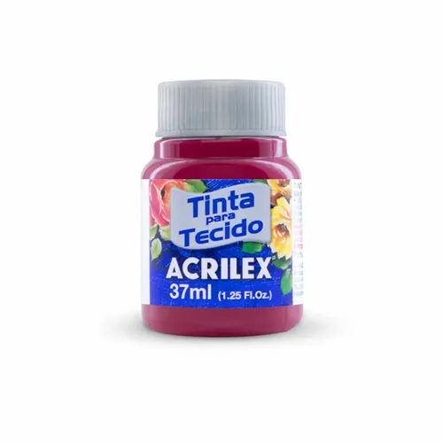 Tinta Tecido Fosca - 37ml - Vermelho Carmin - 509 - Acrilex