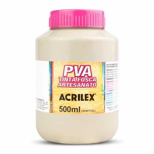 Tinta Plástica PVA - 500ml - Areia - 817 - Acrilex