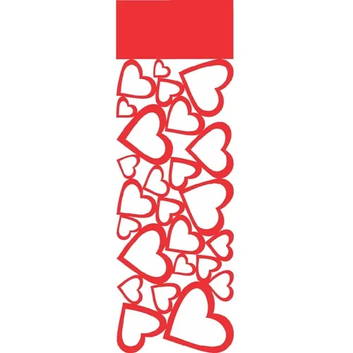 Stencil - 10x30cm - Negativo Corações - OPA490 - Opa Criando Arte