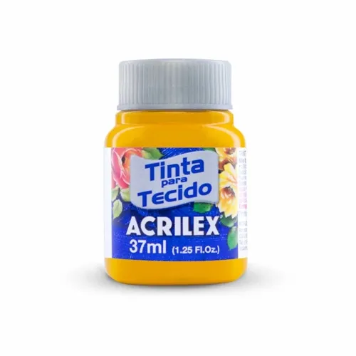 Tinta Tecido Fosca - 37ml - Amarelo Ouro - 505 - Acrilex
