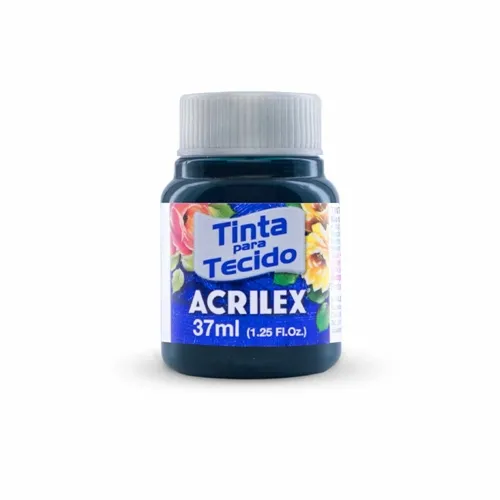Tinta Tecido Fosca - 37ml - Azul Petroleo - 596 - Acrilex