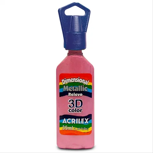 Dimensional Metálica - 35ml - Rosa - 554 - Acrilex