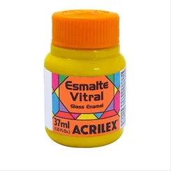 Esmalte Vitral - 37ml - Amarelo - 522 - Acrilex