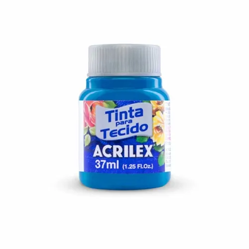 Tinta Tecido Fosca - 37ml - Azul Ceruleo - 568 - Acrilex