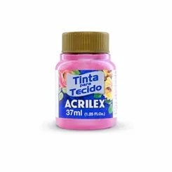 Tinta Tecido Metálica - 37ml - Rosa - 537 - Acrilex
