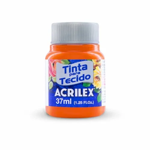 Tinta Tecido Fosca - 37ml - Laranja - 517 - Acrilex