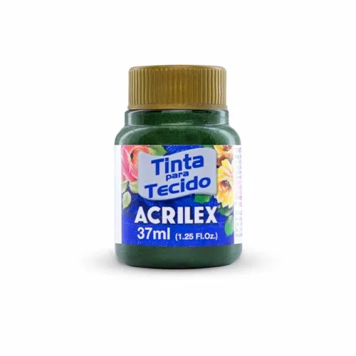 Tinta Tecido Metálica - 37ml - Verde Oliva - 545 - Acrilex