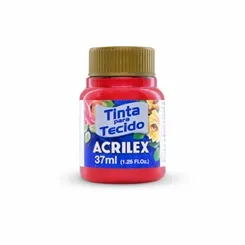 Tinta Tecido Metálica - 37ml - Vermelho - 555 - Acrilex