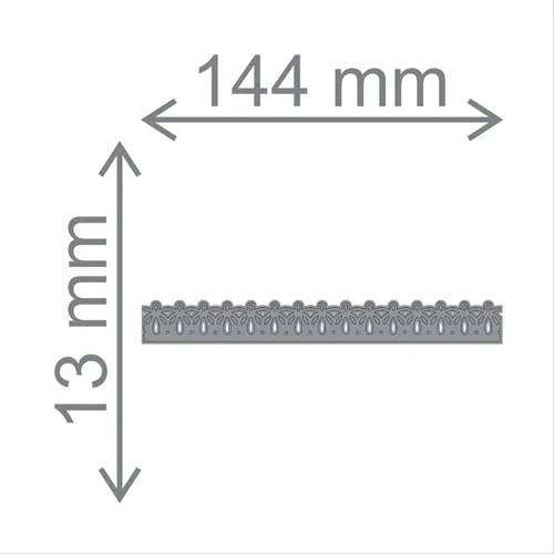 Faca p// Corte E Relevo - Extra Grande - Borda Arabesco  - 21528 - Toke e Crie