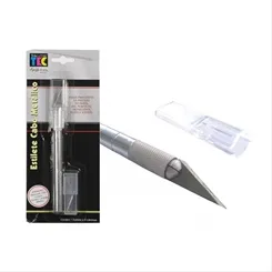 Estilete c/ Cabo Metálico - 5 Laminas - 829 - Toke e Crie