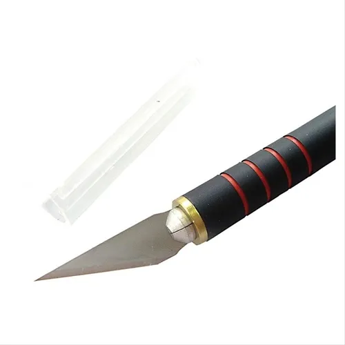 Estilete c/ Cabo Emborrachado - 5 Laminas - 830 - Toke e Crie