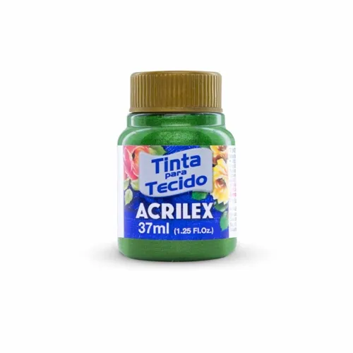 Tinta Tecido Metálica - 37ml - Verde Musgo - 513 - Acrilex
