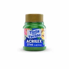 Tinta Tecido Metálica - 37ml - Verde Musgo - 513 - Acrilex