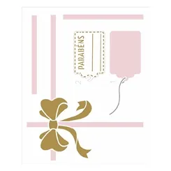 Stencil - 10x30cm - Flor Tupipa II - OPA1871 - Opa Criando Arte