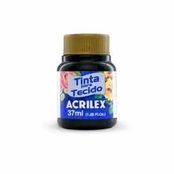 Tinta Tecido Metálica - 37ml - Preto - 520 - Acrilex