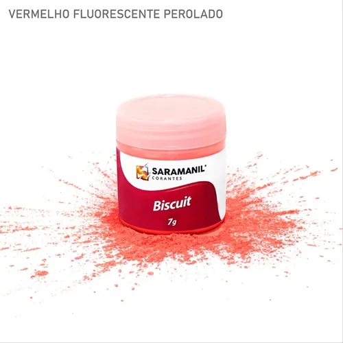 Corante de Biscuit - 75.036 -  Fluor Perol - Vermelho 7g - Saramani