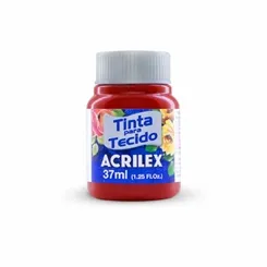 Tinta Tecido Fosca - 37ml - Vermelho Profundo - 632 - Acrilex