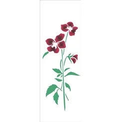 Stencil - 10x30cm - Flor Amor Perfeito - OPA1458 - Opa Criando Arte