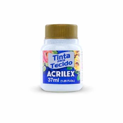 Tinta Tecido Glitter - 37ml - Cristal - 209 - Acrilex