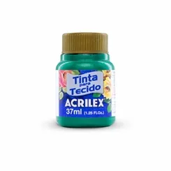 Tinta Tecido Metálica - 37ml - Verde - 557 - Acrilex