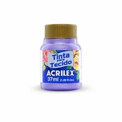 Tinta Tecido Metálica - 37ml - Lilás - 528 - Acrilex