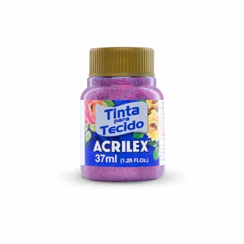 Tinta Tecido Glitter - 37ml - 205 - Vermelho - Acrilex