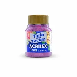 Tinta Tecido Glitter - 37ml - 205 - Vermelho - Acrilex