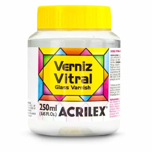 Verniz Vitral - 250ml - Incolor - 500 - Acrilex