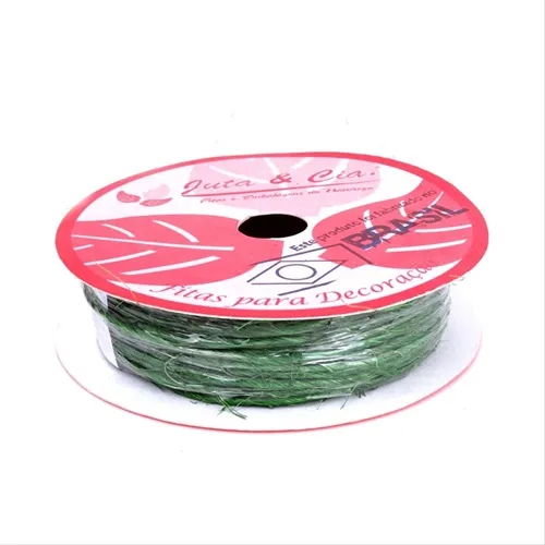 Fio Sisal Simples - 1414-200 Verde Escuro - 10 Metros - Juta e Cia