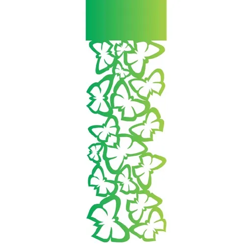 Stencil - 10x30cm - Negativo Borboletas - OPA720 - Opa Criando Arte