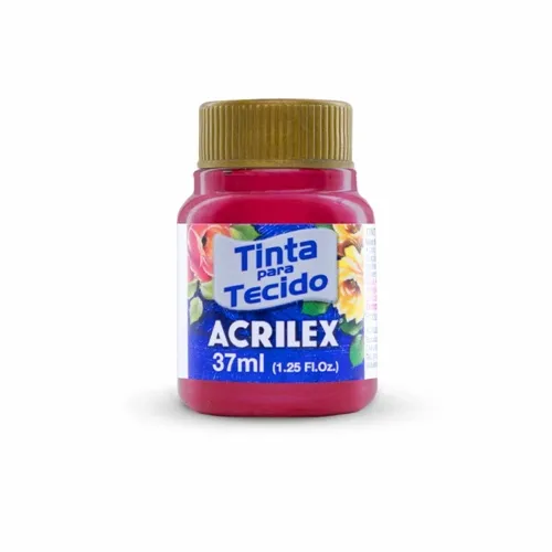 Tinta Tecido Metálica - 37ml - Cereja - 826 - Acrilex