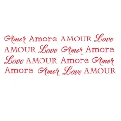 Stencil - 10x30cm - Estamparia Amor - OPA1998 - Opa Criando Arte