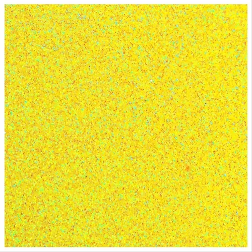 Folha de EVA Glitter  - 40x60cm - Amarelo Neon - Make+